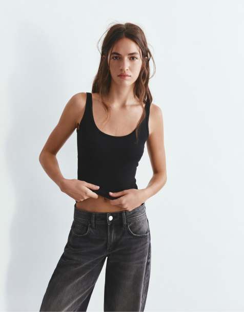 Pull&Bear - Top senza maniche in modal nero - view 1