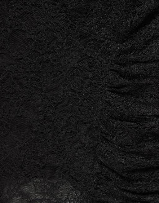 Pull&Bear - Top style corset en dentelle - Noir, 4 de 5