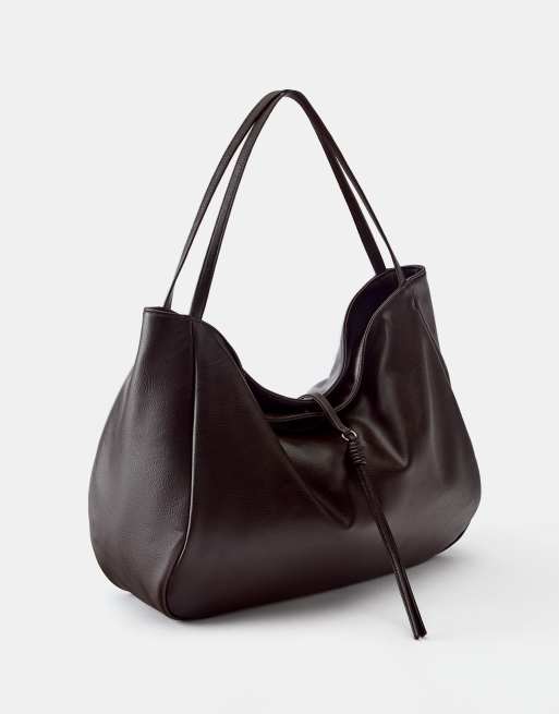 Pull&Bear Tote bag with detail in brown, 2 of 4