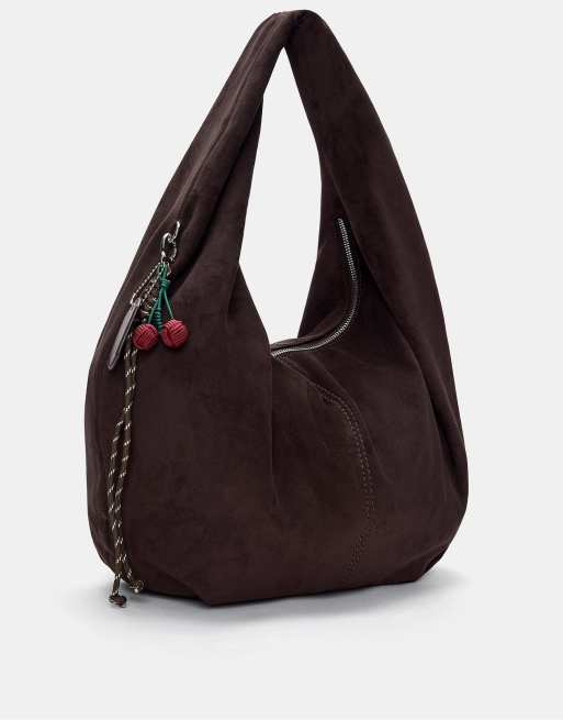 Pull&Bear - Tote tas met versiering in bruin