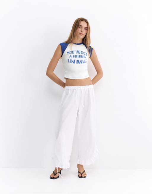 Pull&Bear - Toy Story - T-shirt met raglanmouwen in wit, 4 van 4