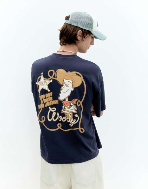 Pull&Bear - Toy Story Woody - Marineblå T-shirt, 2 af 4