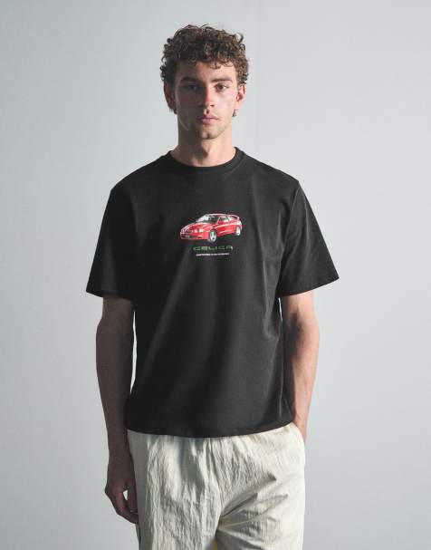 Pull&Bear Toyota Celica T-shirt i sort - view 1