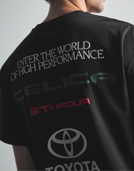 Pull&Bear Toyota celica t-shirt in black, 4 of 7