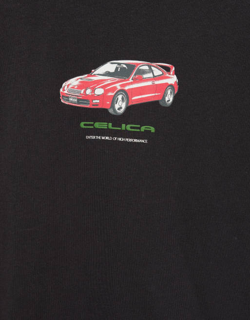 Pull&Bear Toyota celica t-shirt in black, 6 of 7