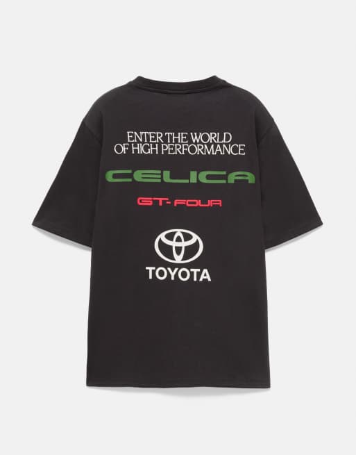 Pull&Bear Toyota celica t-shirt in black, 7 of 7