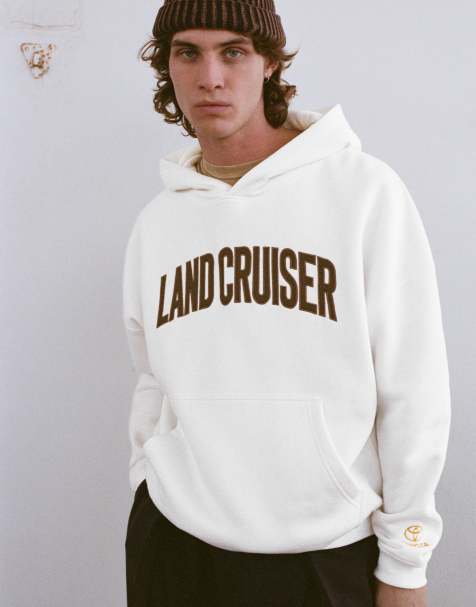 Pull&Bear – Toyota Land Cruiser – Naturvit huvtröja - view 1