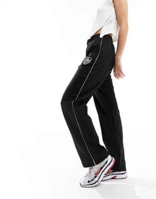 Pull&Bear sporty straight leg jogger co-ord in black