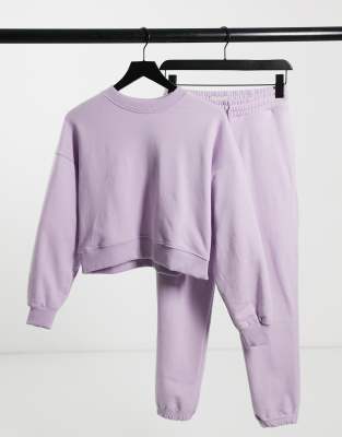 purple jogger set
