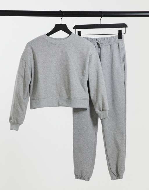 Grey sweatshirt cheap and sweatpants