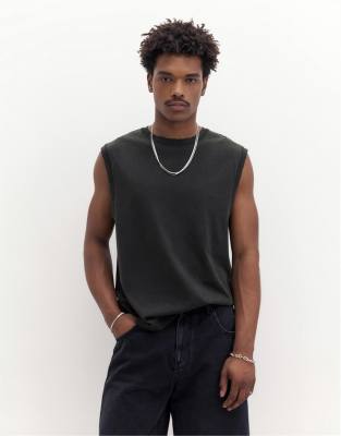 Trägertop in Schwarz Schwarz XS