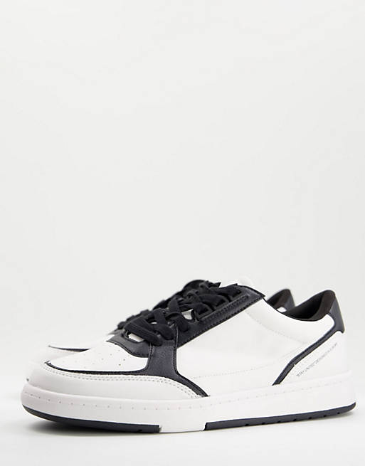 Pull&Bear trainer in white and black | ASOS
