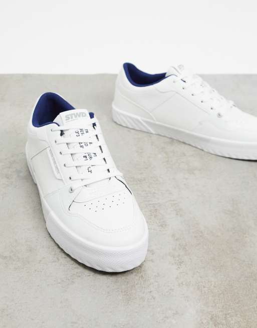 Pull&Bear trainers with text detail in white