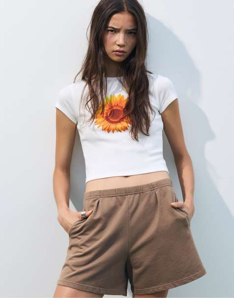 Pull&Bear - Trainingsshorts in chocoladebruin - view 1