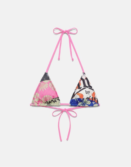 Pull&Bear – Triangel-Bikinioberteil in Rosa, 3 von 4