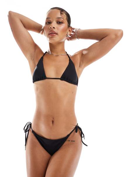 Pull&Bear - Triangel bikinitopje in zwart - view 1