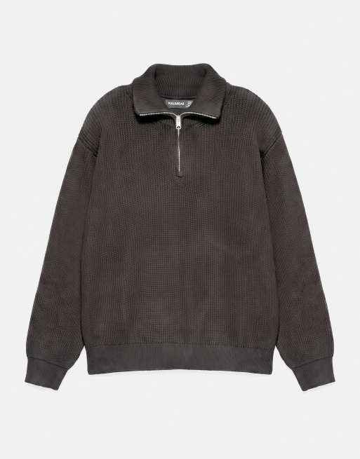 Pull&Bear tröja med halv dragkedja i marinblått, 6 av 7