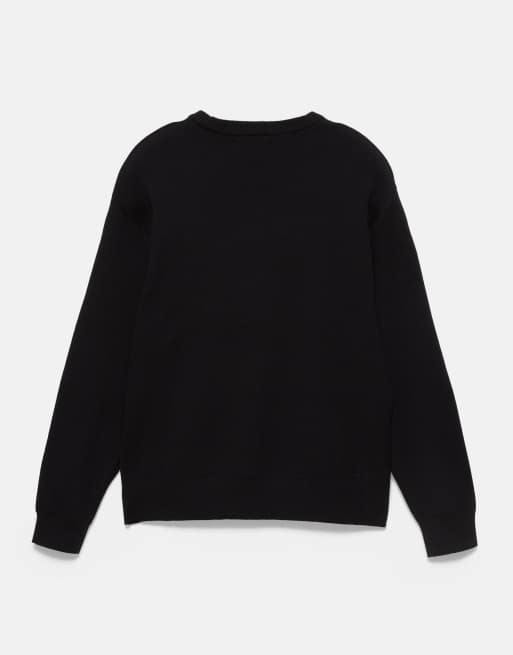 Pull&Bear tröja med rund halsringning i svart, 7 av 7
