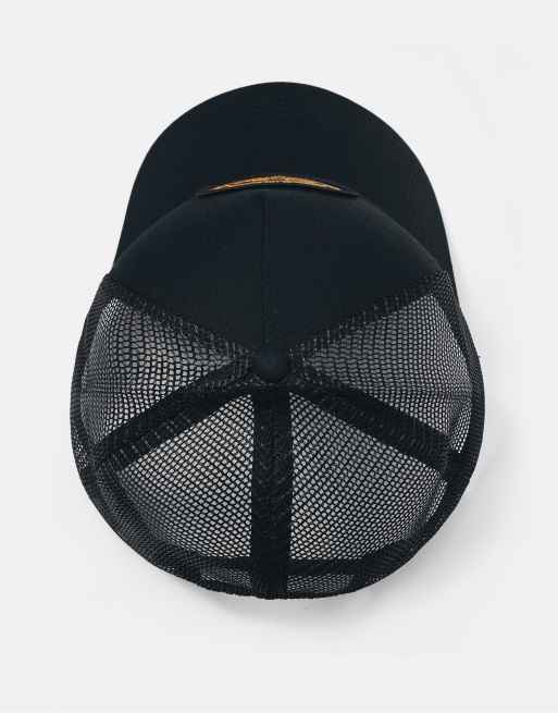 Pull&Bear Trucker-Cap mit aufgesticktem Patch in Schwarz, 2 von 4