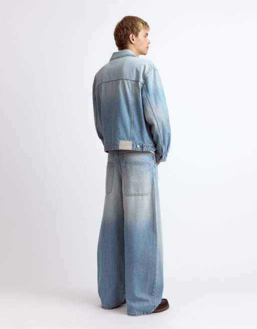 Pull&Bear Trucker denim jacket in pale indigo, 2 of 7