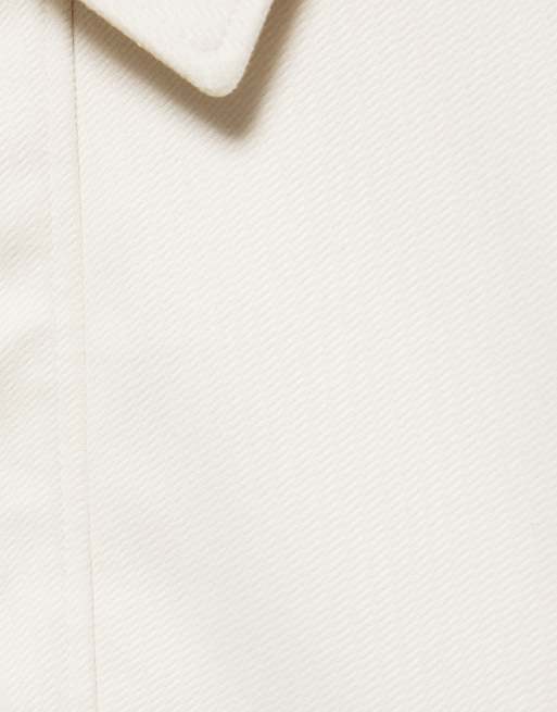 Pull&Bear Trucker jacket in off white, 7 of 7