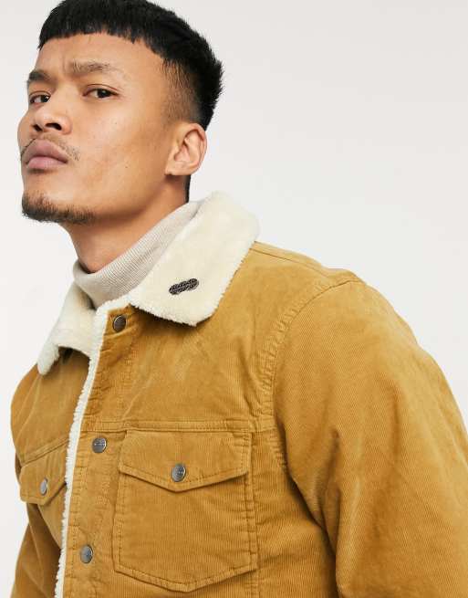 Tan sherpa deals trucker jacket