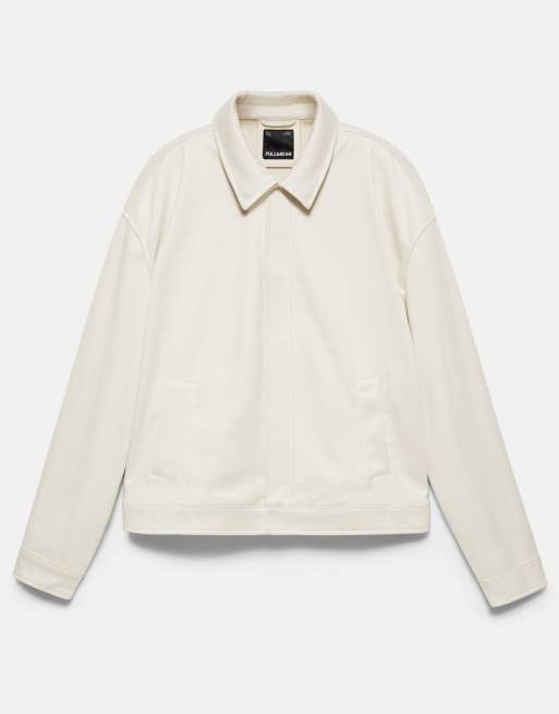 Pull&Bear trucker-jakke i råhvid, 6 af 7