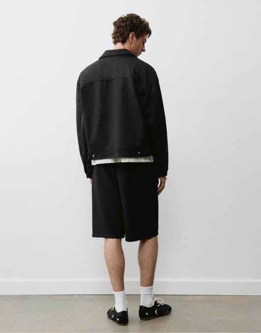 Pull&Bear truckerjack in zwart, 2 van 7