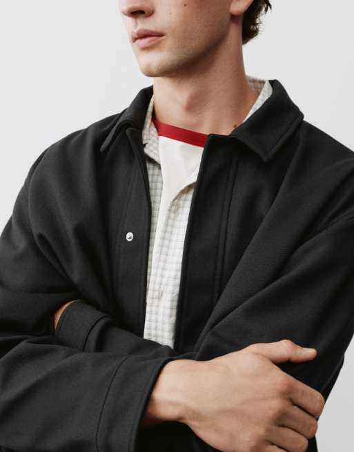 Pull&Bear truckerjack in zwart, 3 van 7
