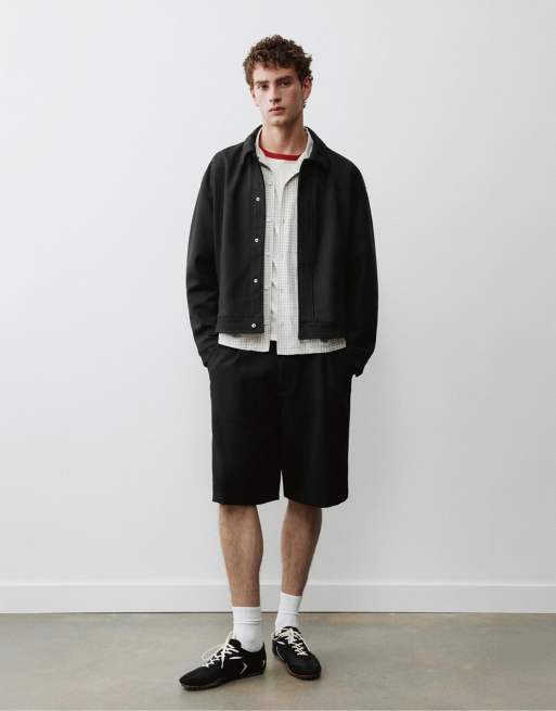 Pull&Bear truckerjack in zwart, 4 van 7