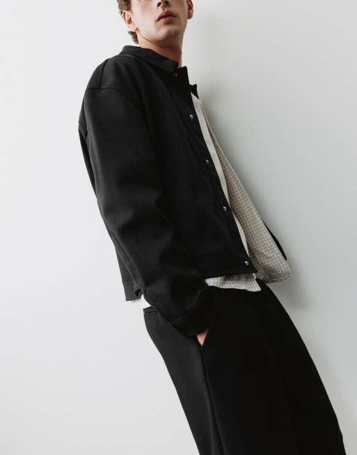 Pull&Bear truckerjack in zwart, 5 van 7