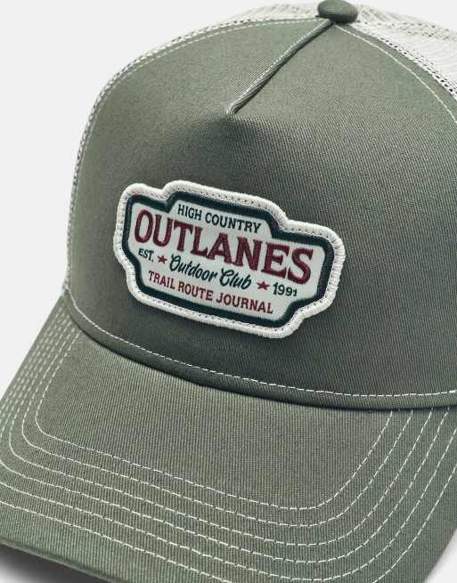 Pull&Bear - Truckerpet met 'Outlanes' tekst in overige kleuren, 3 van 5