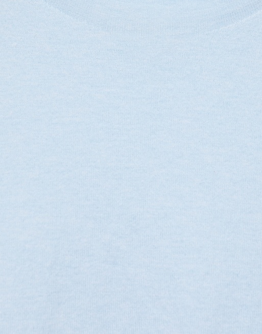Pull&Bear tætsiddende striktrøje med korte ærmer i pastelblå, 6 af 7