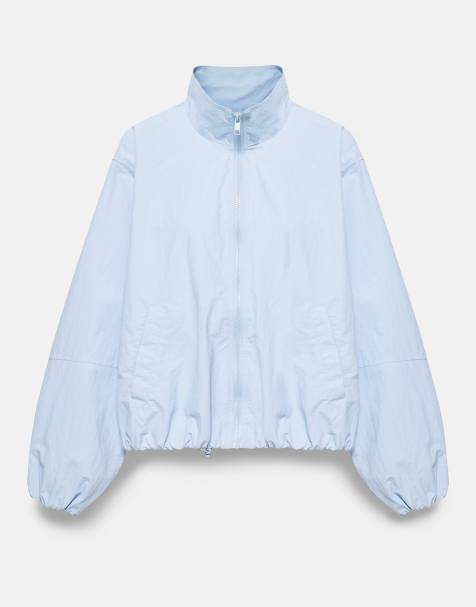 Pull&Bear tunn bomberjacka i pastellblått - view 1