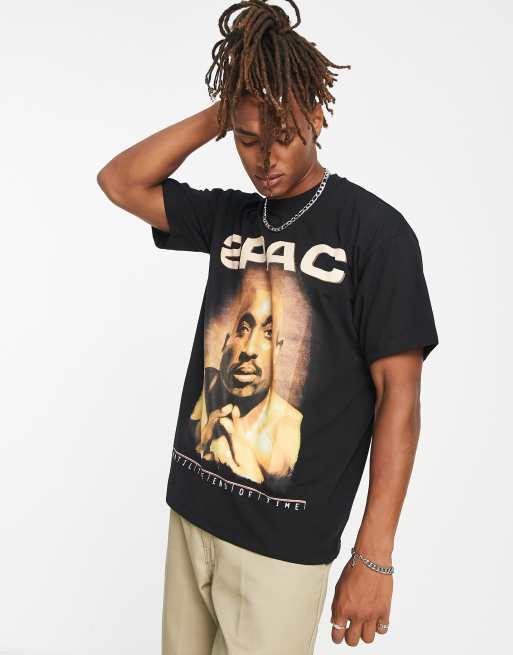 Pull&Bear tupac until the end t-shirt in black | ASOS