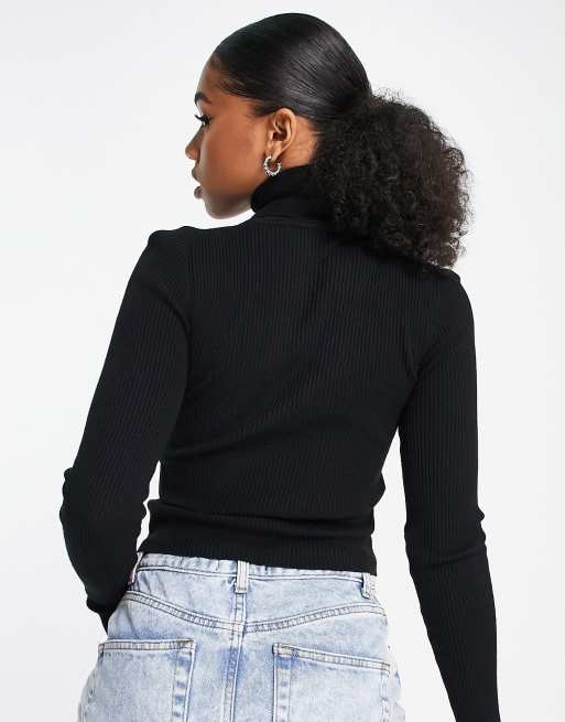 Pullu0026Bear turtle neck jumper in black | ASOS