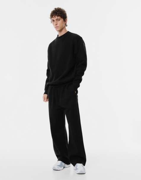 Pull&Bear - Tuta sportiva nera con felpa e pantaloni - view 1