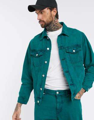 asos green denim jacket