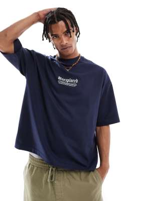 Pull & Bear 'unexplored' Back Graphic T-shirt