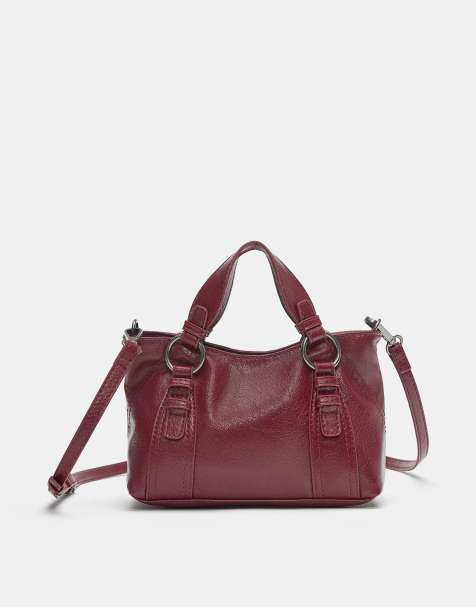 Pull&Bear - Urban - Bordeauxrød crossbody-taske - view 1