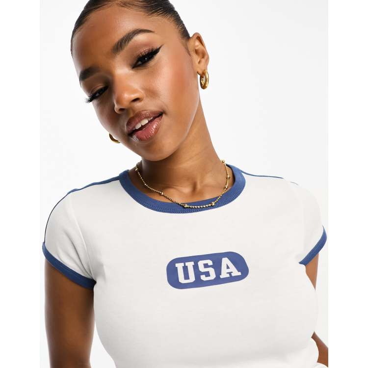 Pull&Bear Women's' Violet Oversize Short Sleeve T-Shirt