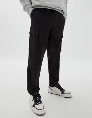 Pull&Bear utility cargo pants in black - ASOS Price Checker