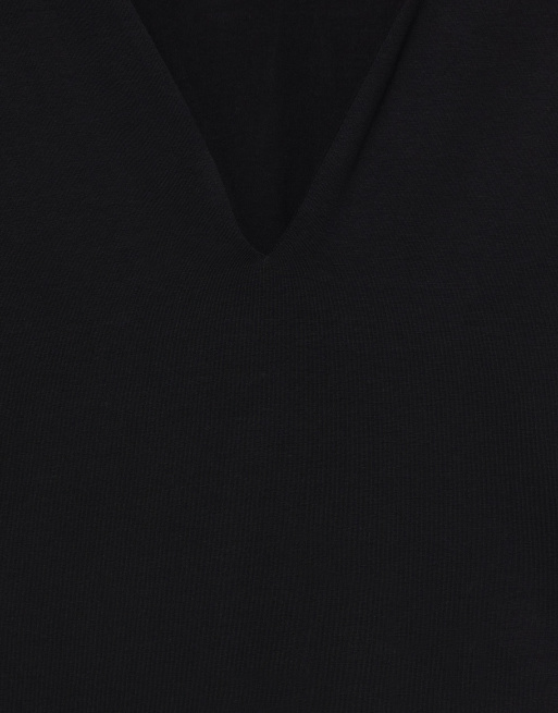 Pull&Bear v-ringad body i svart, 6 av 7