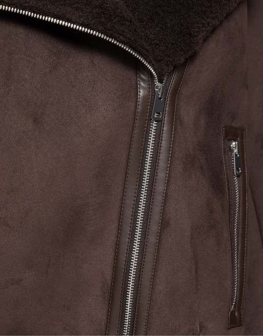 Pull&Bear vändbar jacka i brunt, 6 av 7