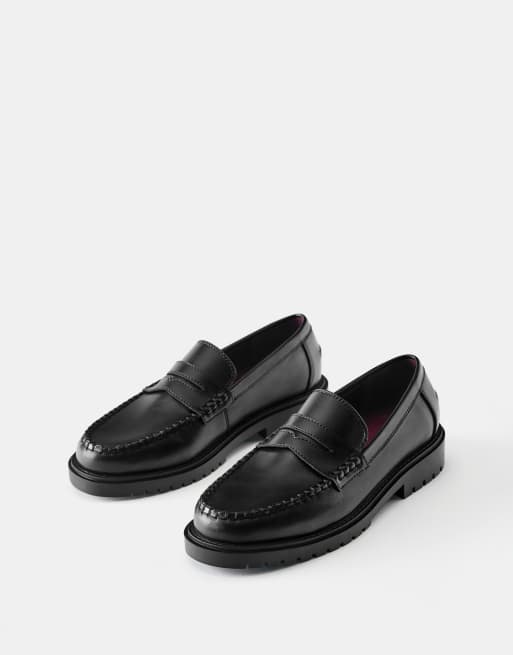 Pull&Bear vardagsloafers i svart, 2 av 4