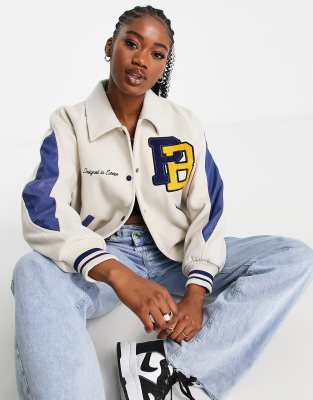 Satin varsity bomber jacket - PULL&BEAR