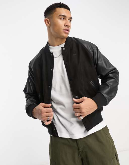 Satin varsity bomber jacket - PULL&BEAR