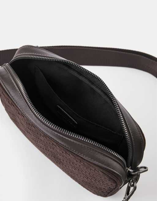 Pull&Bear vävd crossbody-väska i brun, 5 av 5