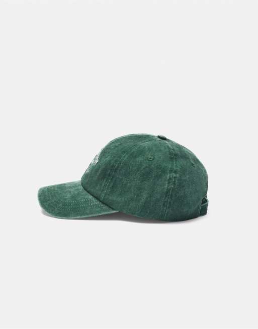Pull&Bear Venice beach broderad keps i grönt, 5 av 5