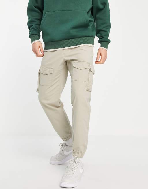 Pull&Bear - Verstelbare cargobroek van ripstop in stone